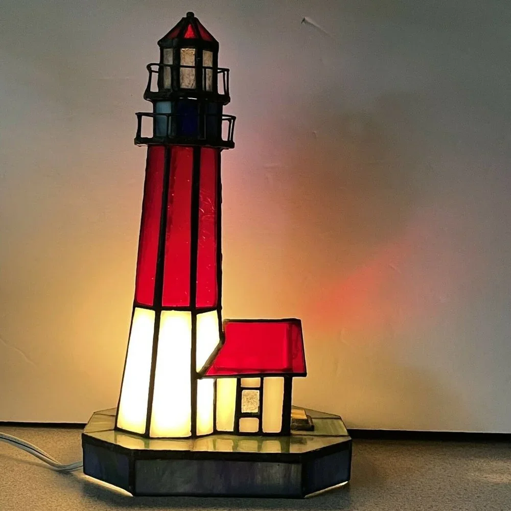 Tiffany Style Beacon Lighthouse Beach Table Lamps Children's Gifts Night Lights
